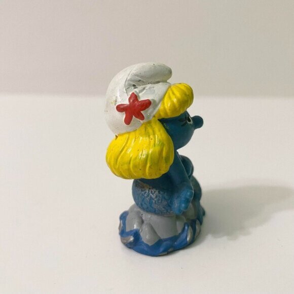 Vtg Mermaid Smurfette Smurf Figure PVC Display Smurfs Toy Schleich W Germany - Picture 2 of 14